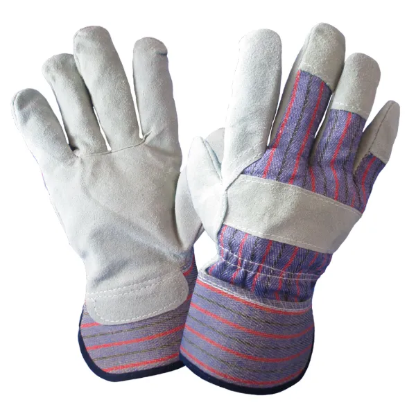 Gloves - Split Leather Fitters Patch Palm Grey 45I-T2MDP Mens 12PR/PK
