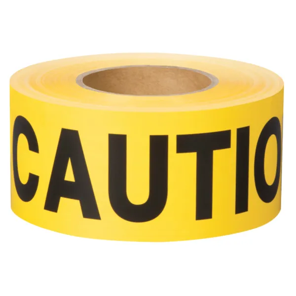 Barricade Tape - "Caution" Black/Yellow 6891 72MM x 91M 12/CS