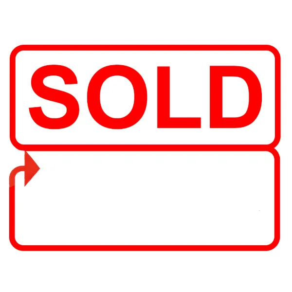 Labels - "Sold" with Arrow Red/White SDL8 3.3IN x 4.25IN 500/RL