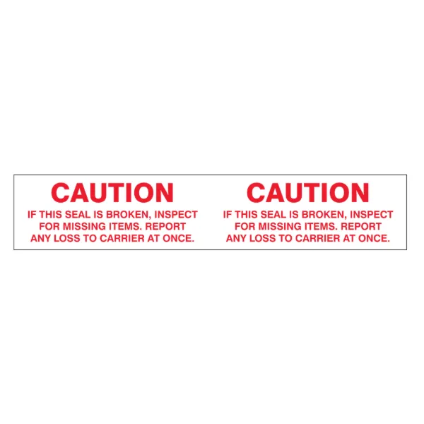 Packaging Tape Printed - "Caution" Red on White PP4866C 48MM x 66M 1.2MIL 36/CS