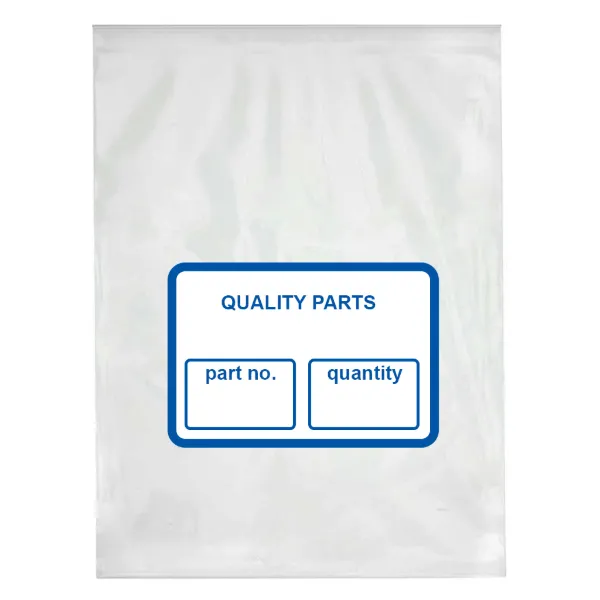 Bags Poly - Parts Clear/White & Blue Block PPB 10INx15IN 2MIL 1000/BX