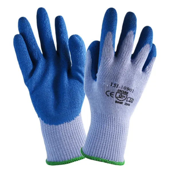 Gloves - Rubber Wrinkled Palm Coated Blue/Grey 15I-10901 Medium 1/PR 12/Case