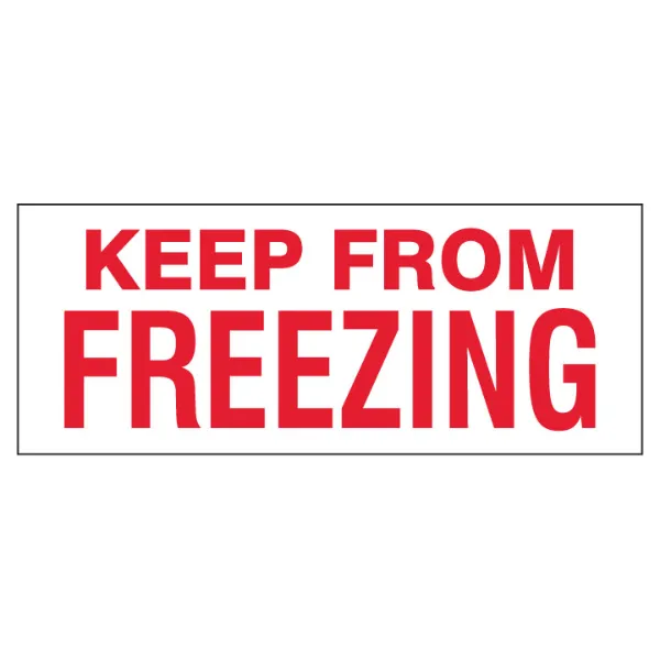 Labels - "Keep From Freezing" Red/White P-52 2IN x 5IN 500/RL