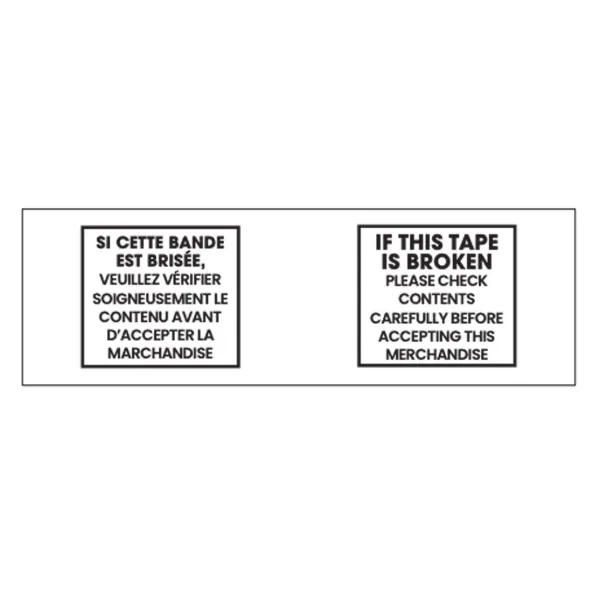Packaging Tape Printed - "Tamper Proof" Black/White PP4866TP 48MM x 66M 1.2MIL 36/CS