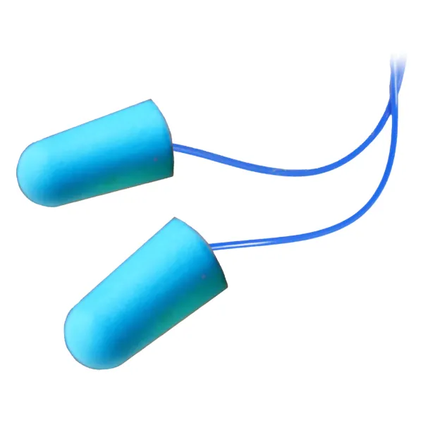 Ear Plugs - Corded Hush™ Metal Detectable Blue 50-15 100/BX 1000/CS