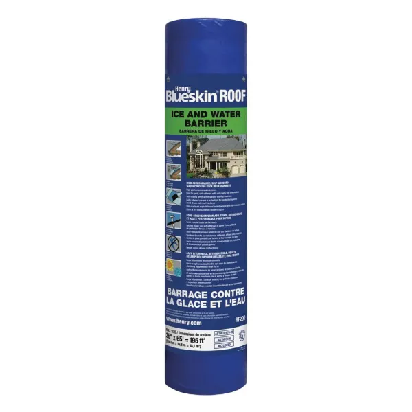 Underlayment - Blueskin® Self-Adhered Ice & Water Roofing Membrane Blue RF200 36IN x 65FT 1/RL