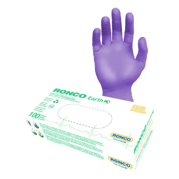 Gloves - Nitrile Biodegradable Earth™ Violet 936 3MIL Medium 100/BX 10/CS