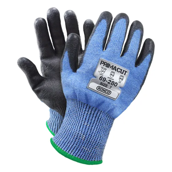 Gloves - Cut Resistant HPPE PrimaCut™ PU Palm Coated Blue/Black 69-280-10 X-Large 6/PK 24/CS