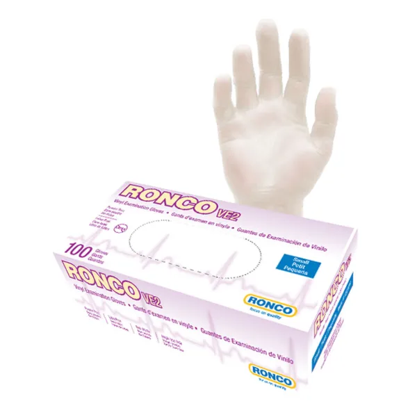 Gloves - Vinyl Disposable Examination Clear VE2 4MIL 1223PF Small 100/BX 10/CS