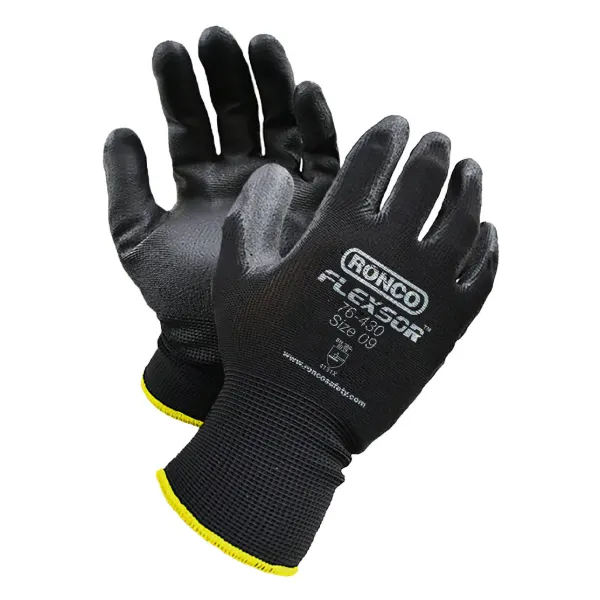 Gloves - Nitrile Palm Coated Polyester Flexsor™ Black/Grey 76-430-10 X-Large 12PR/PK 72/CS