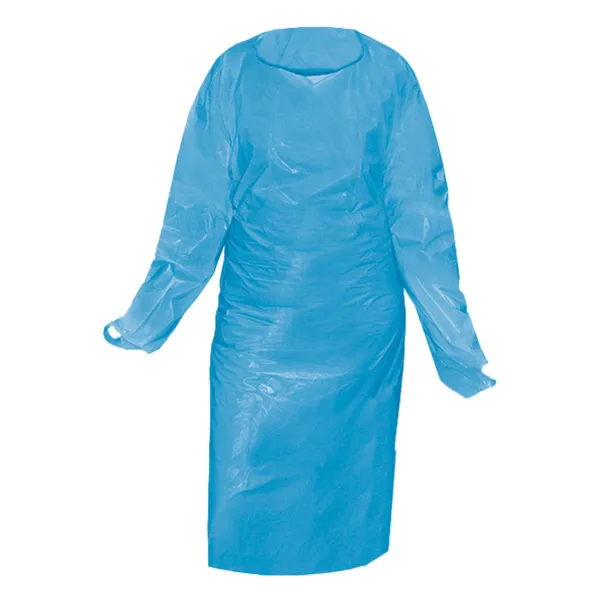 Gown - CoverMe™ Cast Polyethylene with Thumb Loops Blue 31-500 37INx45IN 1.2MIL 50/PK 200/CS