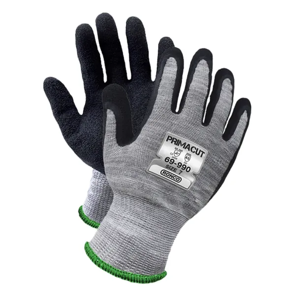 Gloves - Cut Resistant HPPE PrimaCut™ Latex Palm A5 Black/Grey 69-990-9 Large 6PR/PK 24/CS