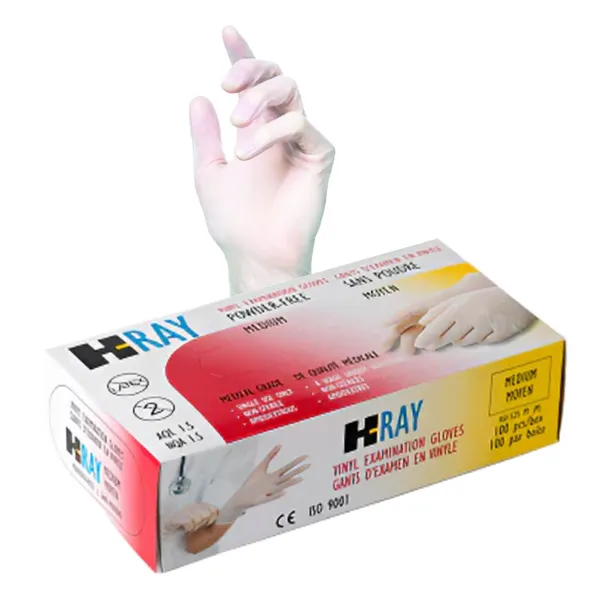Gloves - Vinyl Disposable Medical Grade Examination Clear 46I-525PF Large 100/BX 10/CS